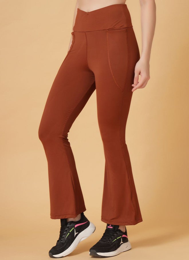 CUKOO High-Rise Slim-Fit Rapid-Dry Flare Tights - Image 3
